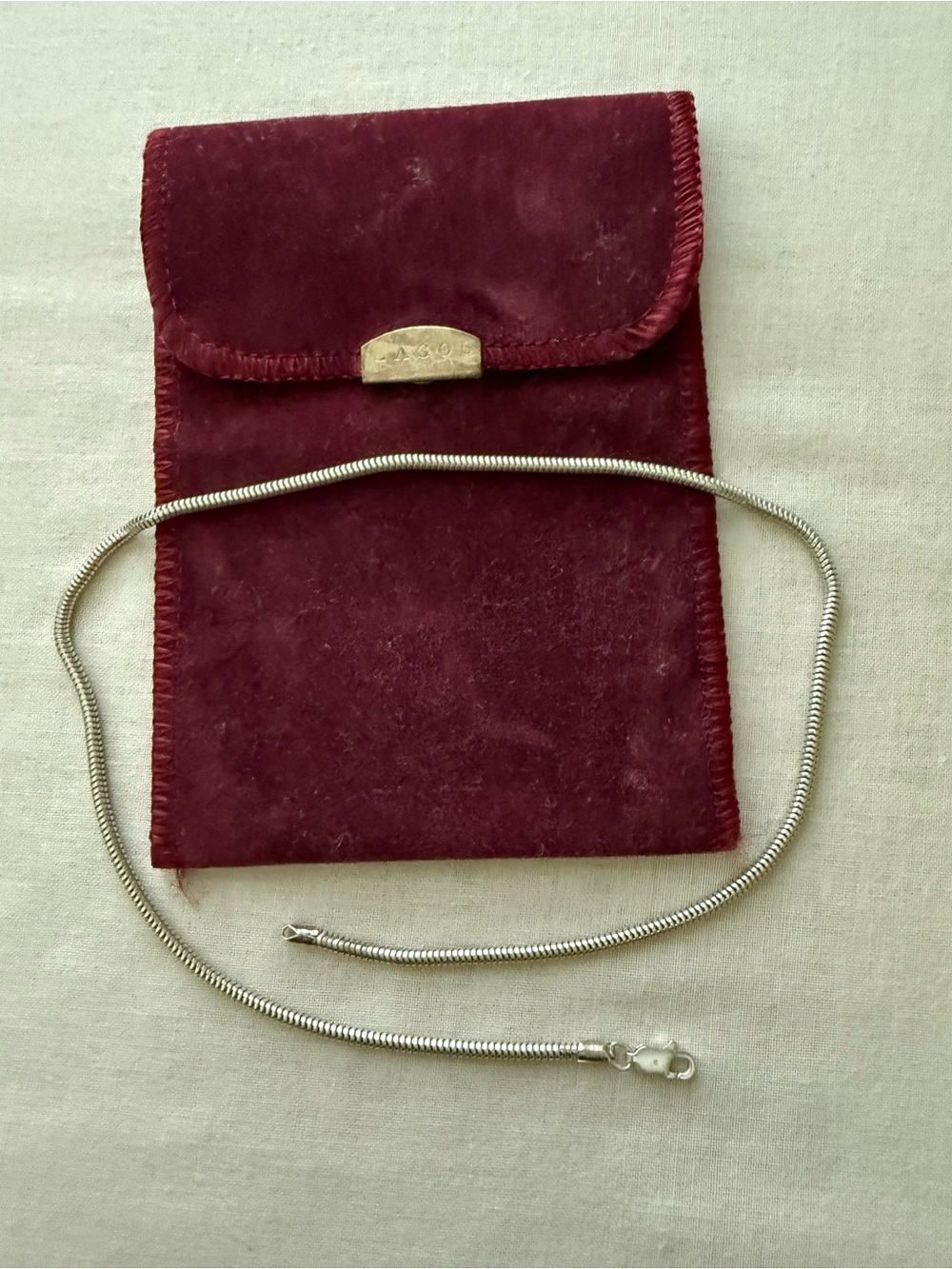 Lagos Silver 16” Snake Necklace